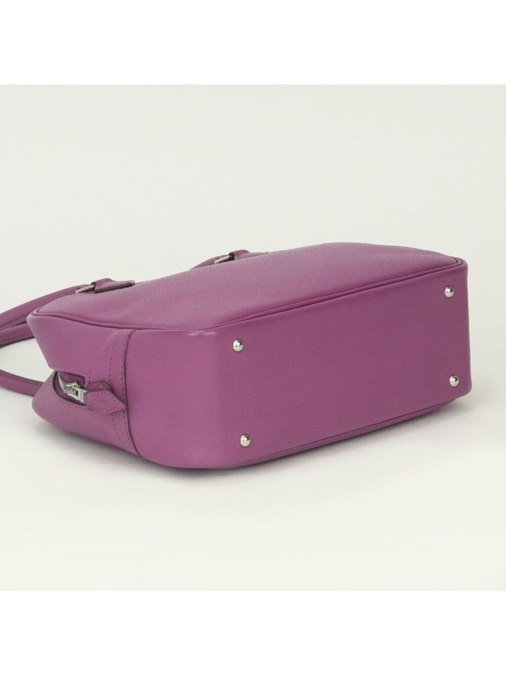 Hermes Plume 20 Mini Tote Epsom Cyclamen Purple Silver Veau Handbag - Picture 6 of 8